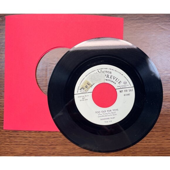 Sunshine Ruby Little Girl Love / Too Old For Toys 45 Vinyl 50s Country Promo - Picture 3 of 6
